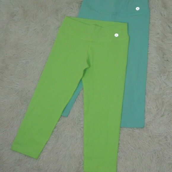 New Lot of 2 Avocado Leggings‎ Capri Green Blue XS - Picture 2 of 12